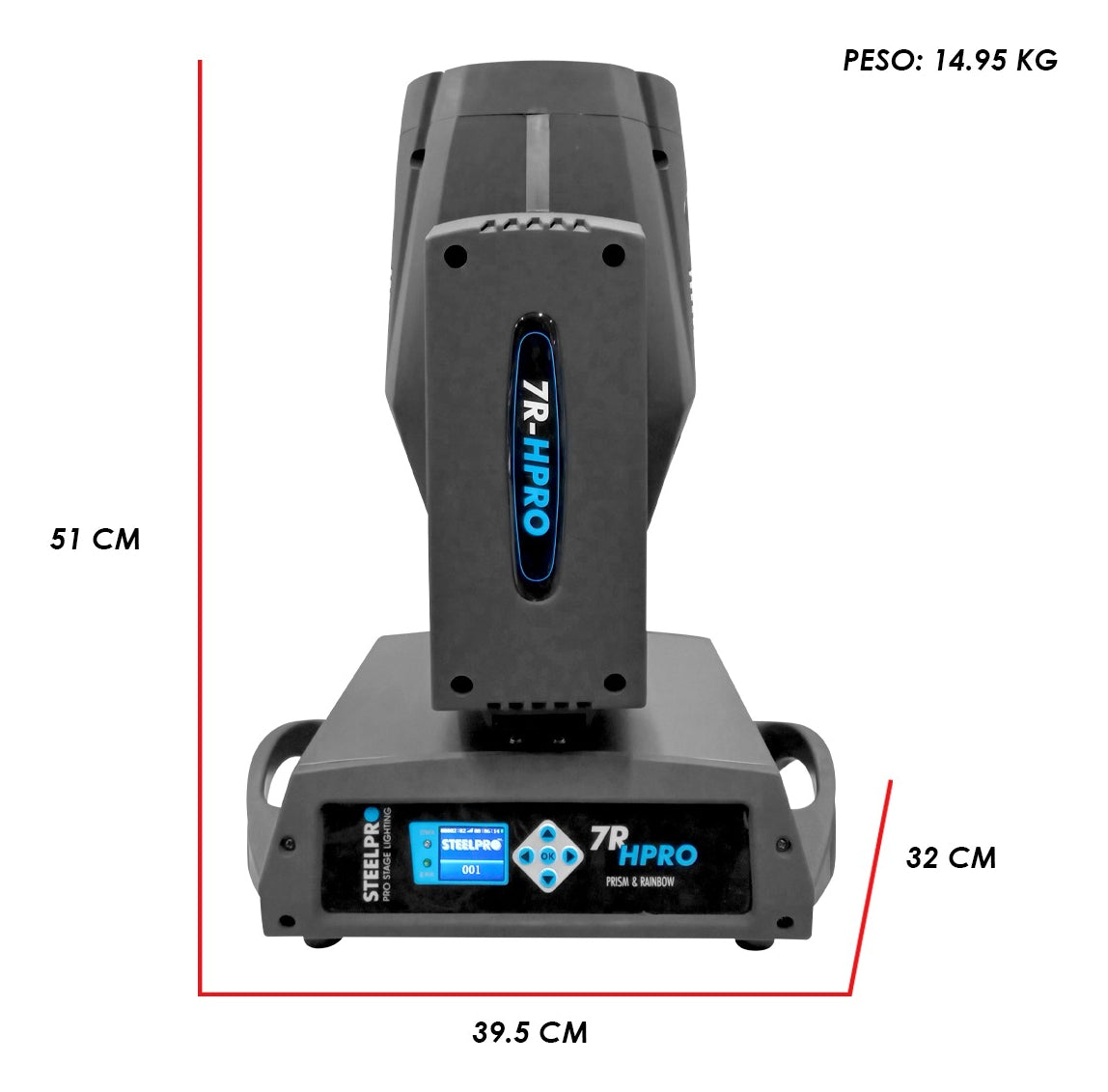 Case 2 Cabezas Móvil Beam 7r Rainbow+frost 230w Steelpro