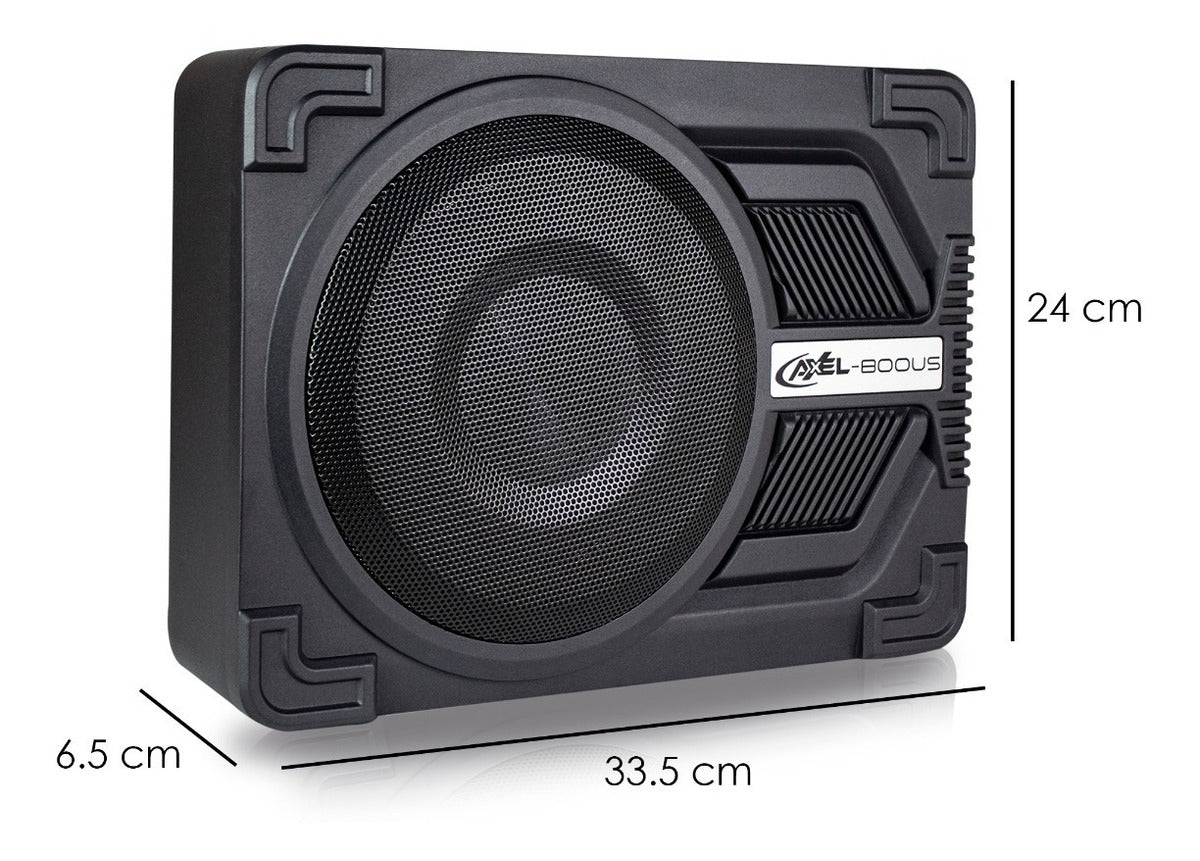 Subwoofer Amplificado 8' Axel By Steelpro + Kit De Cables