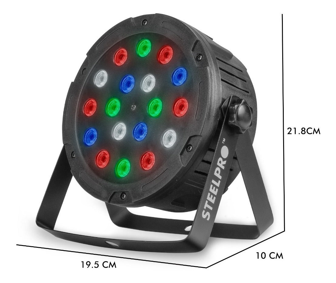 Paquete Dj 6 Cañones 18x3 + Controlador Dmx512 Steelpro