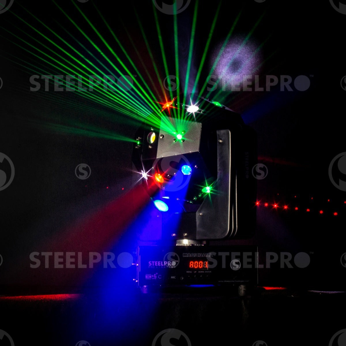 Cabeza Movil Led + Laser Beam Steelpro Magic Ball