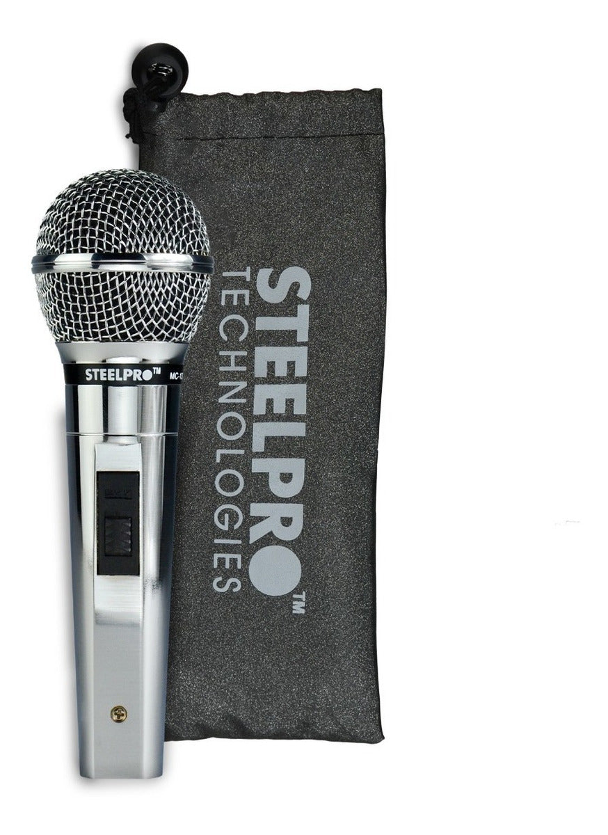 Micrófono Dinámico Profesional Xlr Steelpro Mc-1370 Plateado