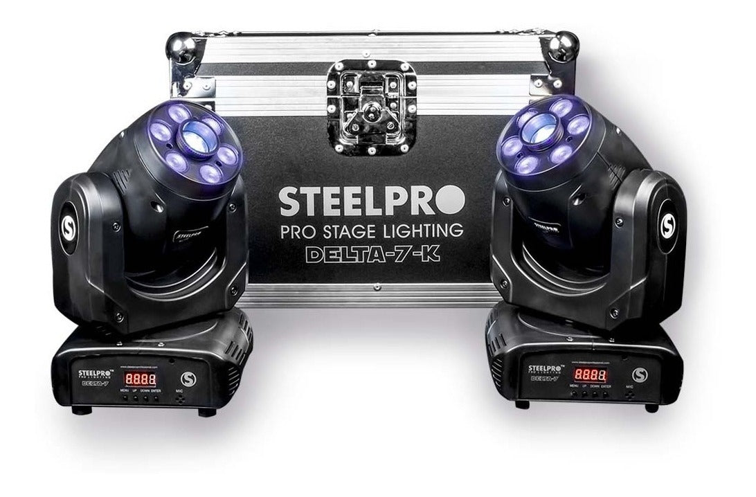 Luz De Escenario Led Cabezal Móvil Steelpro Deltra-7-k 127v Luces Color Rgbw