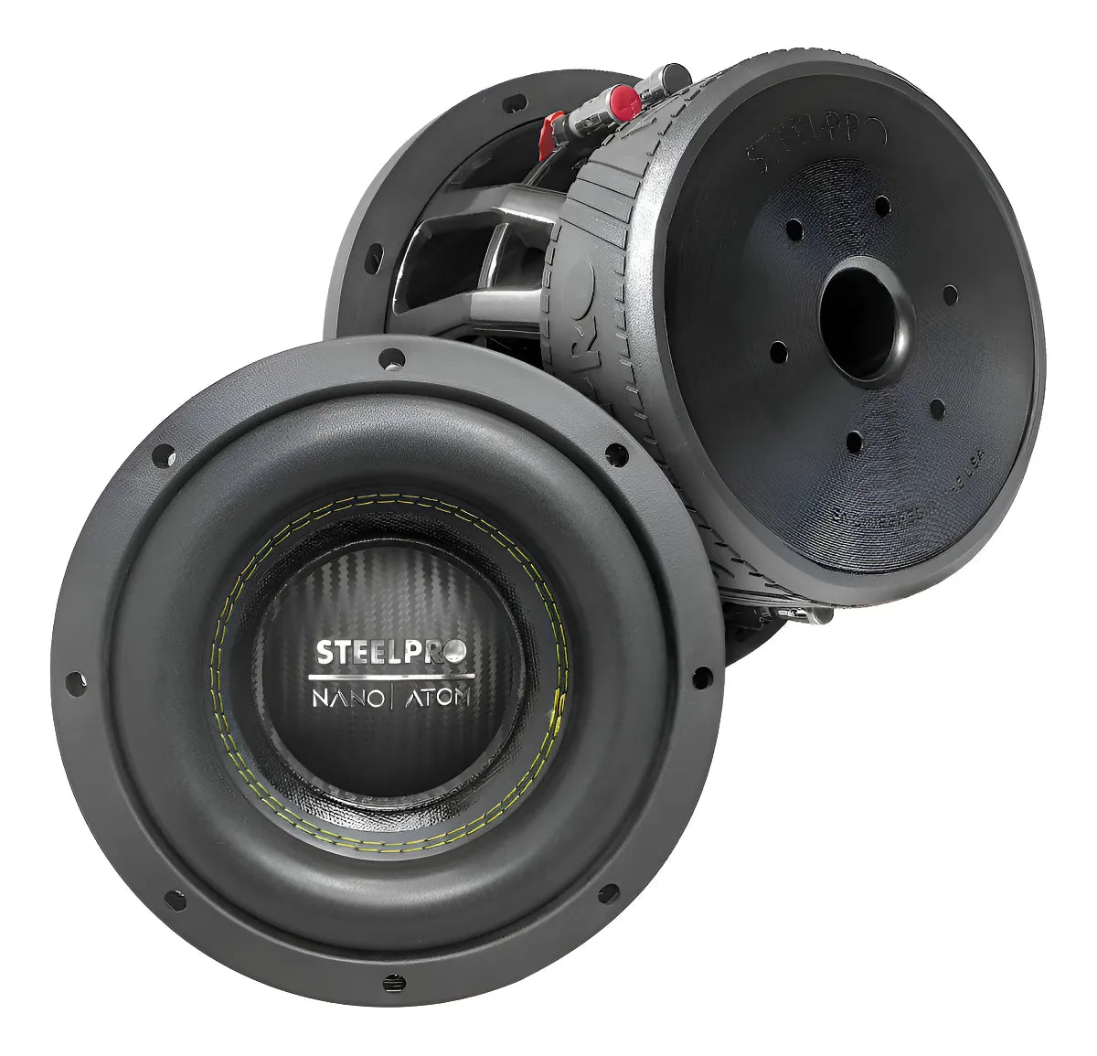 Subwoofer 8 PuLG Competencia 4+4 Ohm 2500w Atom-cx Steelpro Negro