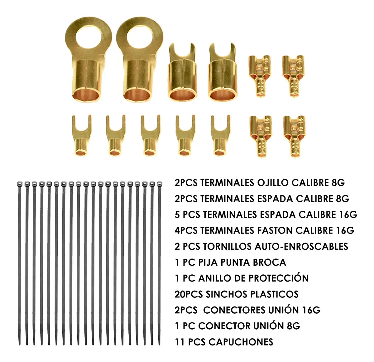 Kit De Instalación Para Amplificador Calibre 8 Steelpro subwoofer Auto Camioneta o bocinas