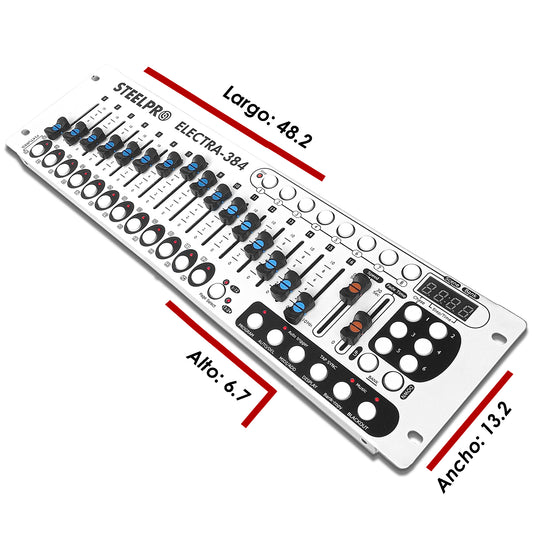 Controlador Dj Dmx 384 Canales Electra 384 By Steelpro Color Negro