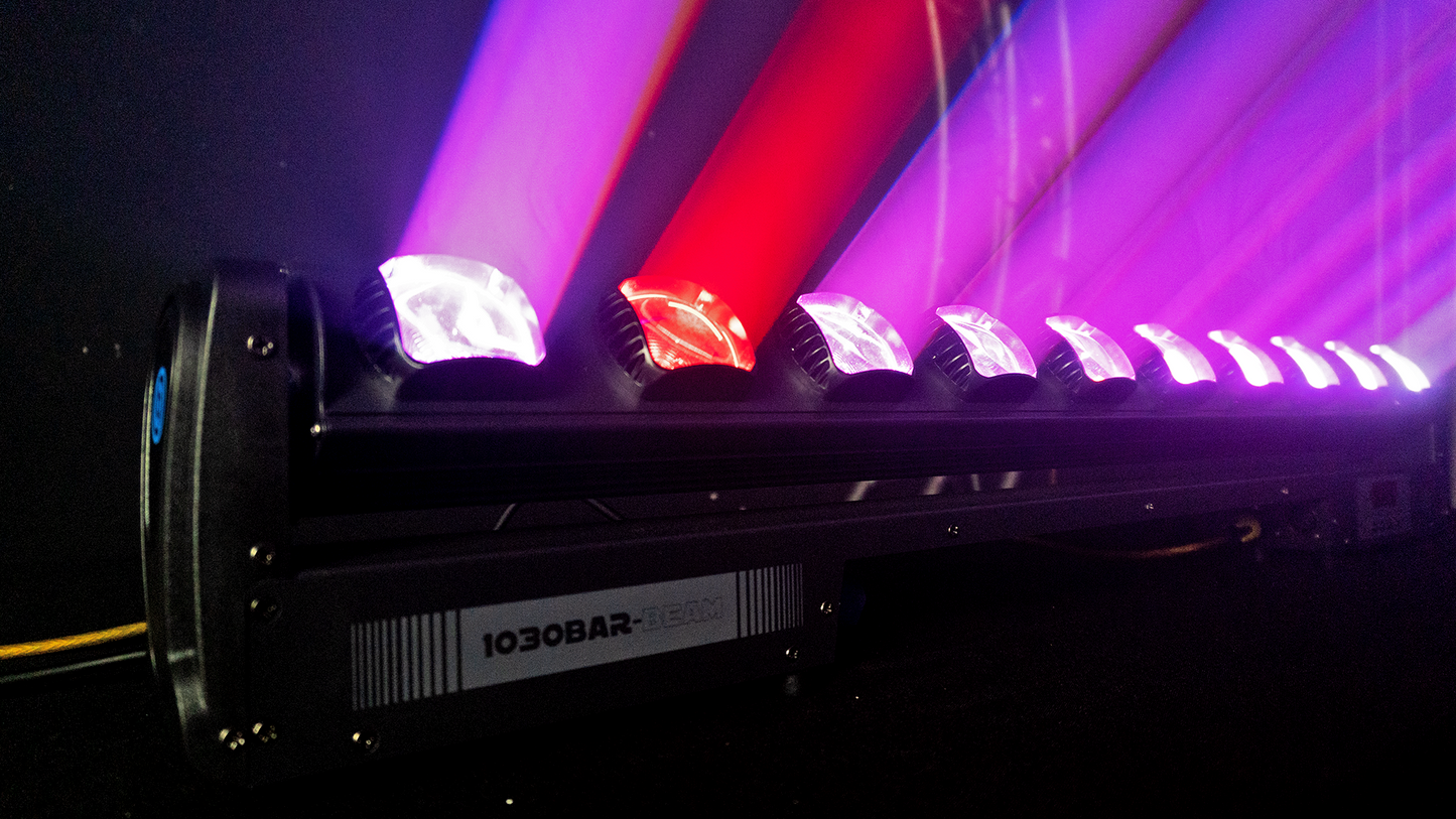 1030 BAR BEAM Steelpro – Barra LED RGBW 300W con 127 Efectos y Control DMX