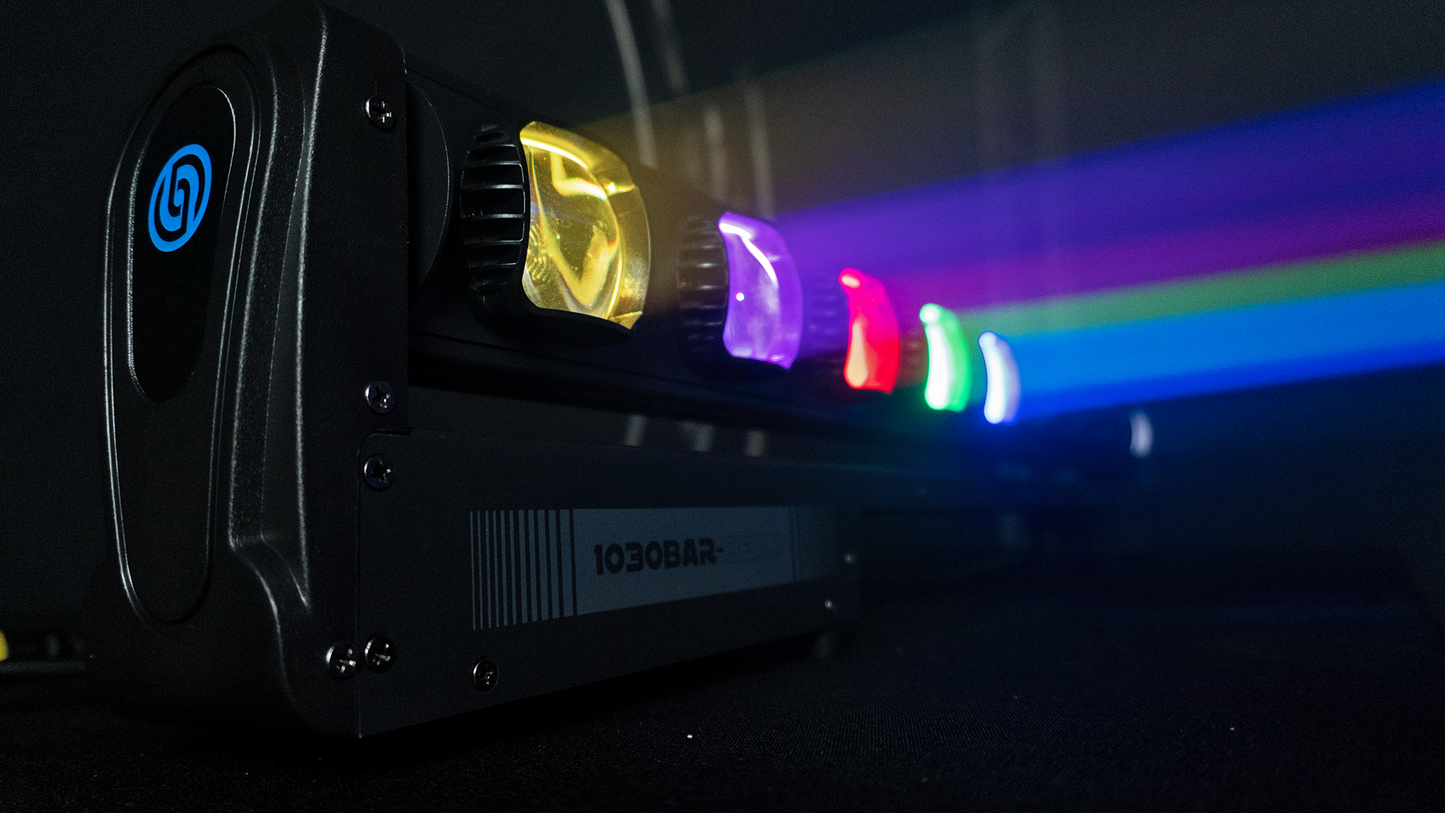 1030 BAR BEAM Steelpro – Barra LED RGBW 300W con 127 Efectos y Control DMX