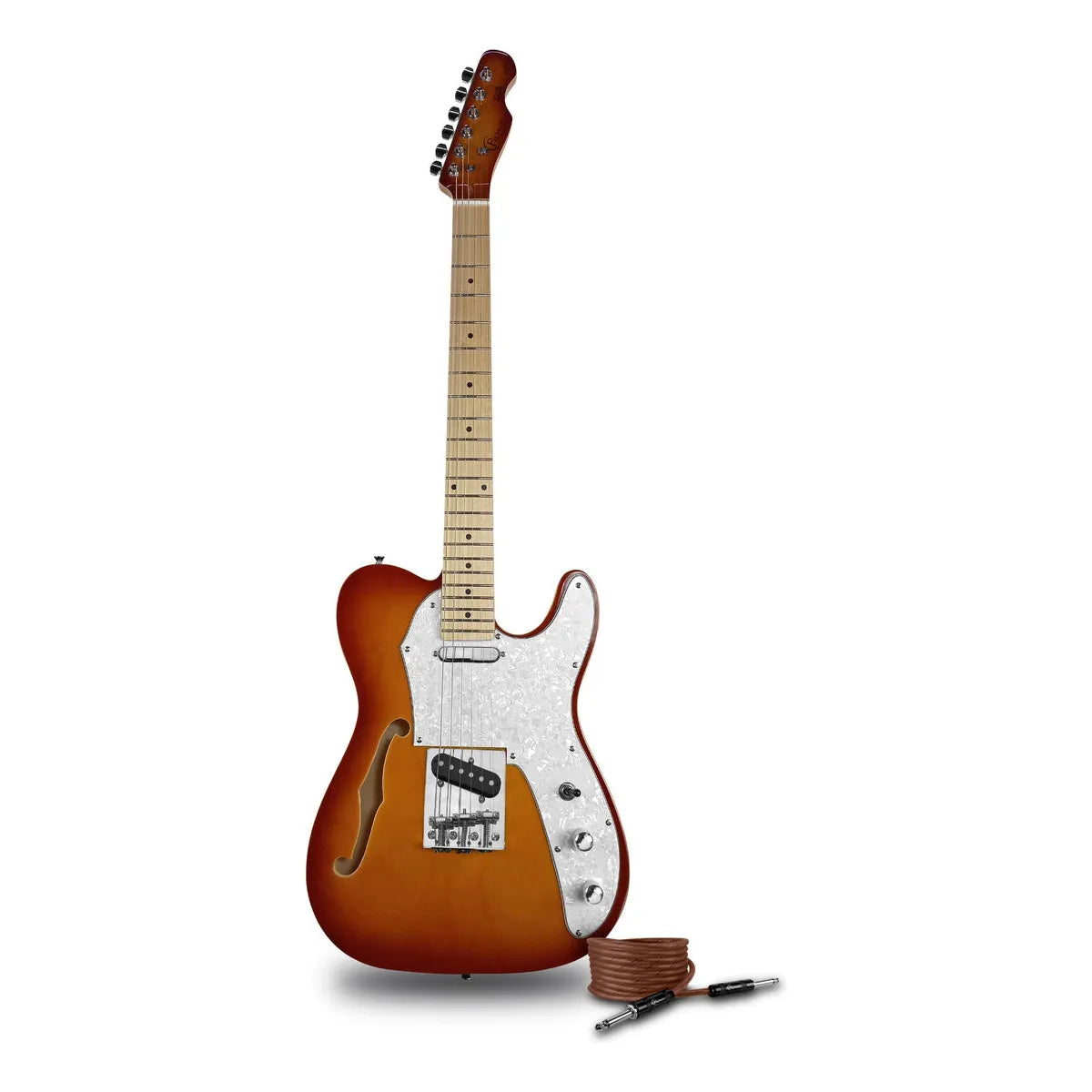 Guitarra Eléctrica Concerto Series By Premiata 035-pg Color Antique Burst Material Del Diapasón Maple Orientación De La Mano Diestro