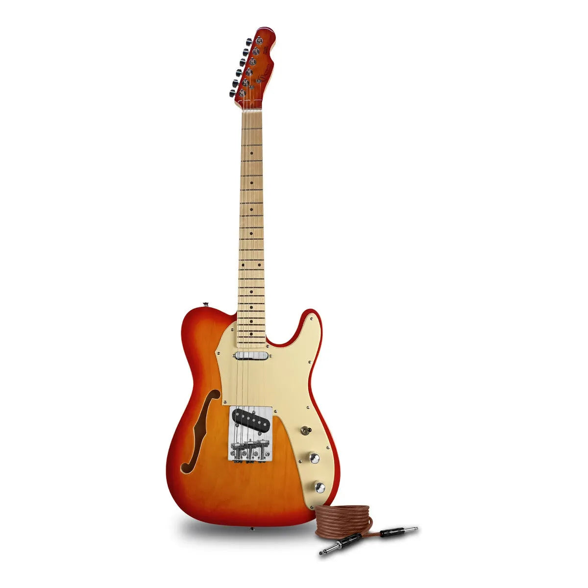 Guitarra Eléctrica Concerto Series By Premiata 036-pg Color Honey Sunburst Material Del Diapasón Maple Orientación De La Mano Diestro