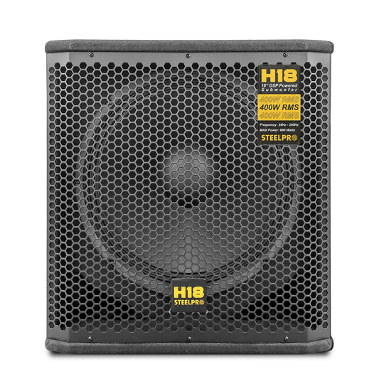 Bajo Amplificado Steelpro Hercules 18 DSP Integrado 400W RMS / 800W MAX