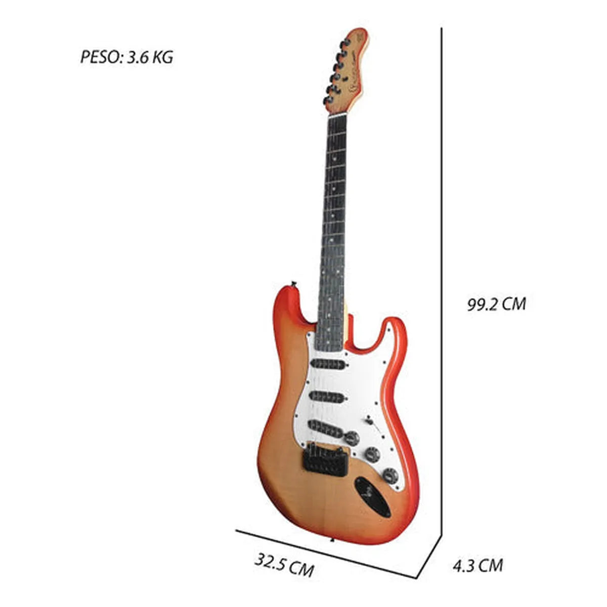 Kit Guitarra Electrica + Amplificador Concerto 010 Premiata Color Rojo Material Del Diapasón Álamo Laminado Orientación De La Mano Diestro