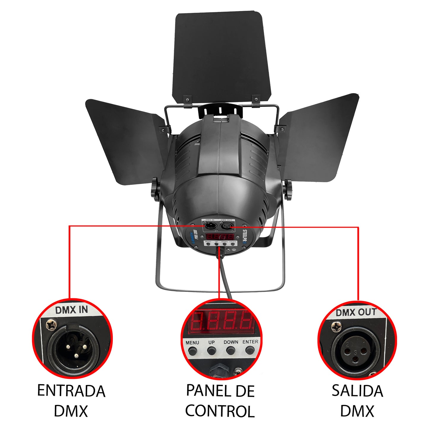 LUMEN-PRO-200 Reflector Fresnel Led 200w Dual White Steelpro