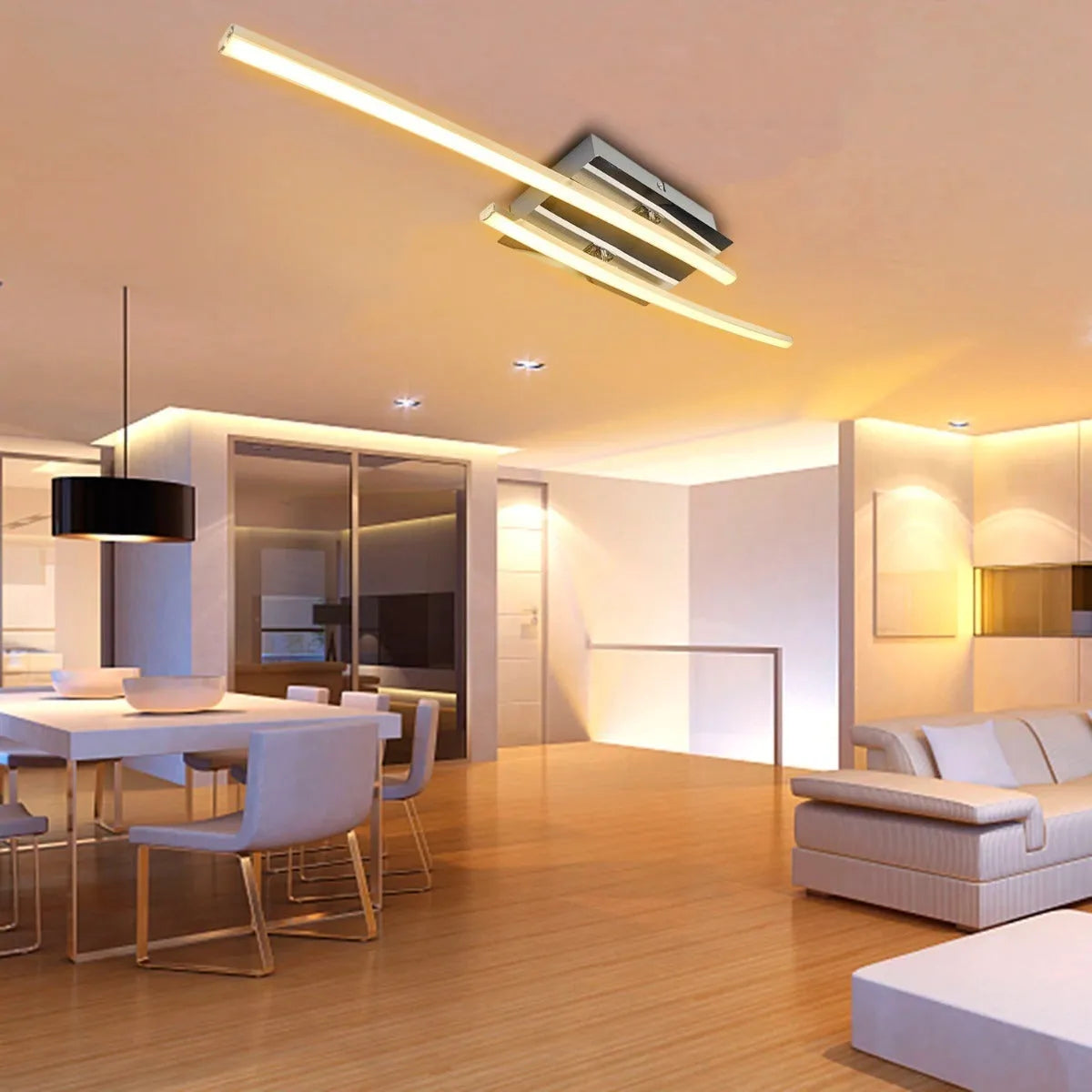 Lampara Led Moderna Innovadora Sala 75cm 140w Equivalente