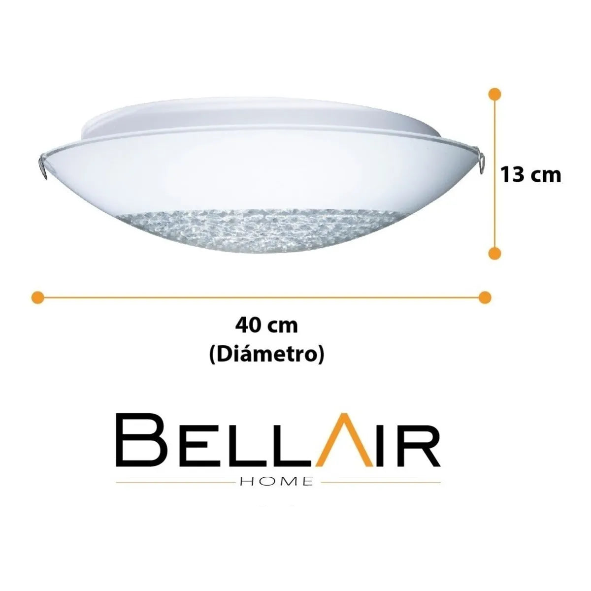 Lampara Techo Led 22w Foco Ahorrador Luz Blanca Cristal Color Blanco