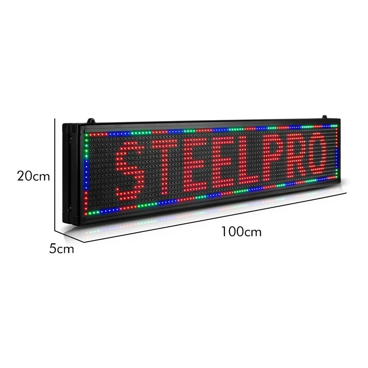 Letrero Led Programable Wifi Publicidad 100cmx20cm Steelpro