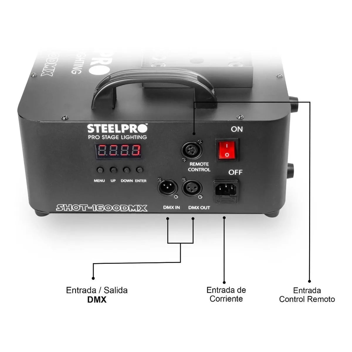 Maquina Cámara De Humo Shot 1600dmx Steelpro - 1600watts