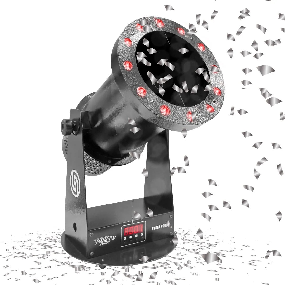 Maquina De Confeti Profesional 12led Rgb Party Shot Steelpro