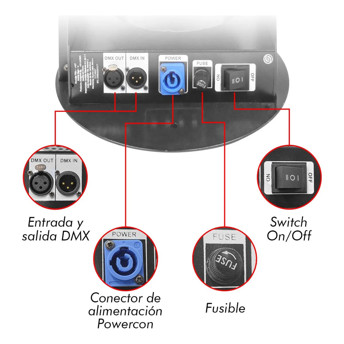 Maquina De Confeti Profesional 12led Rgb Party Shot Steelpro