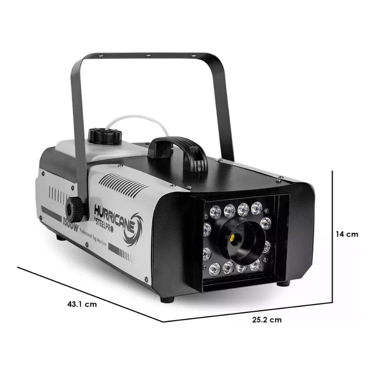 Maquina De Humo 1500w Control Inalámbrico Steelpro Hurricane Color Negro