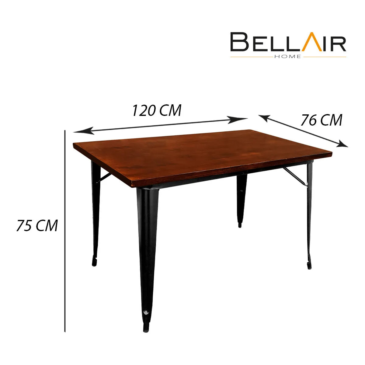 Mesa De Comedor Tolix Rectangular 120x80 By Bellair