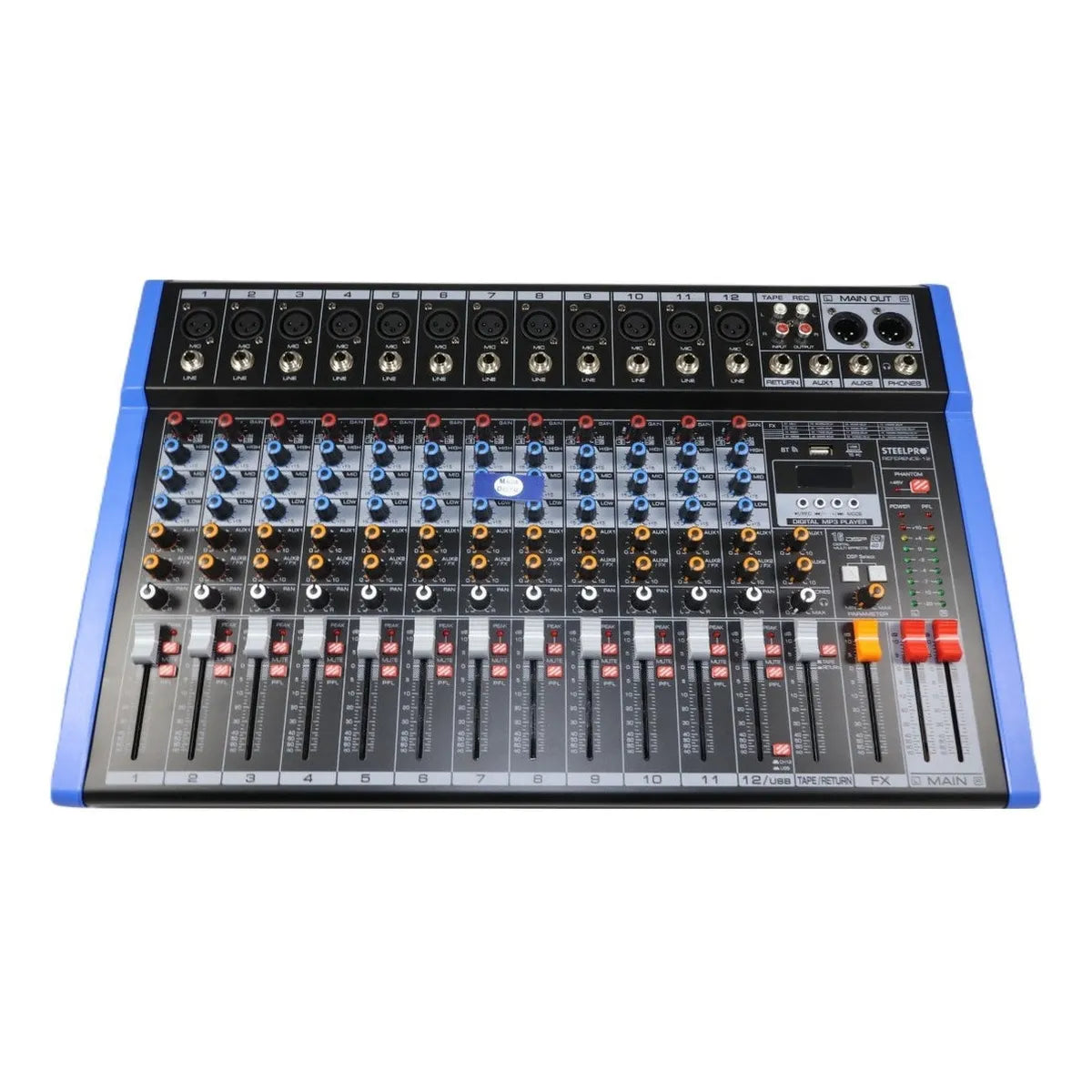 Mezcladora Audio Profesional 12 Canales Reference - Steelpro