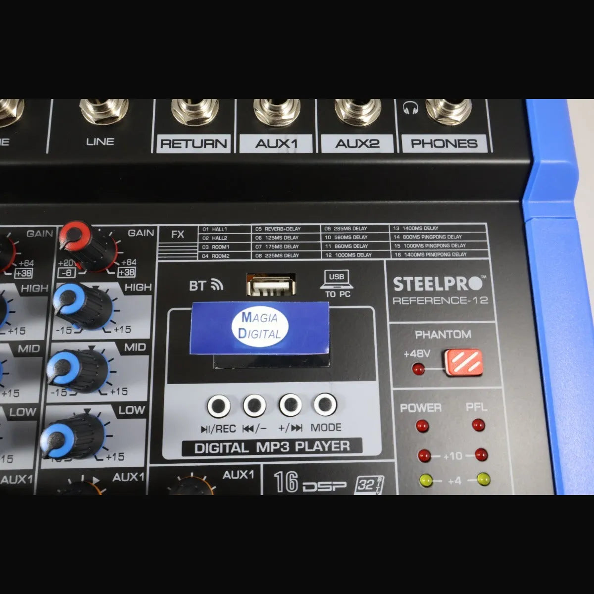 Mezcladora Audio Profesional 12 Canales Reference - Steelpro