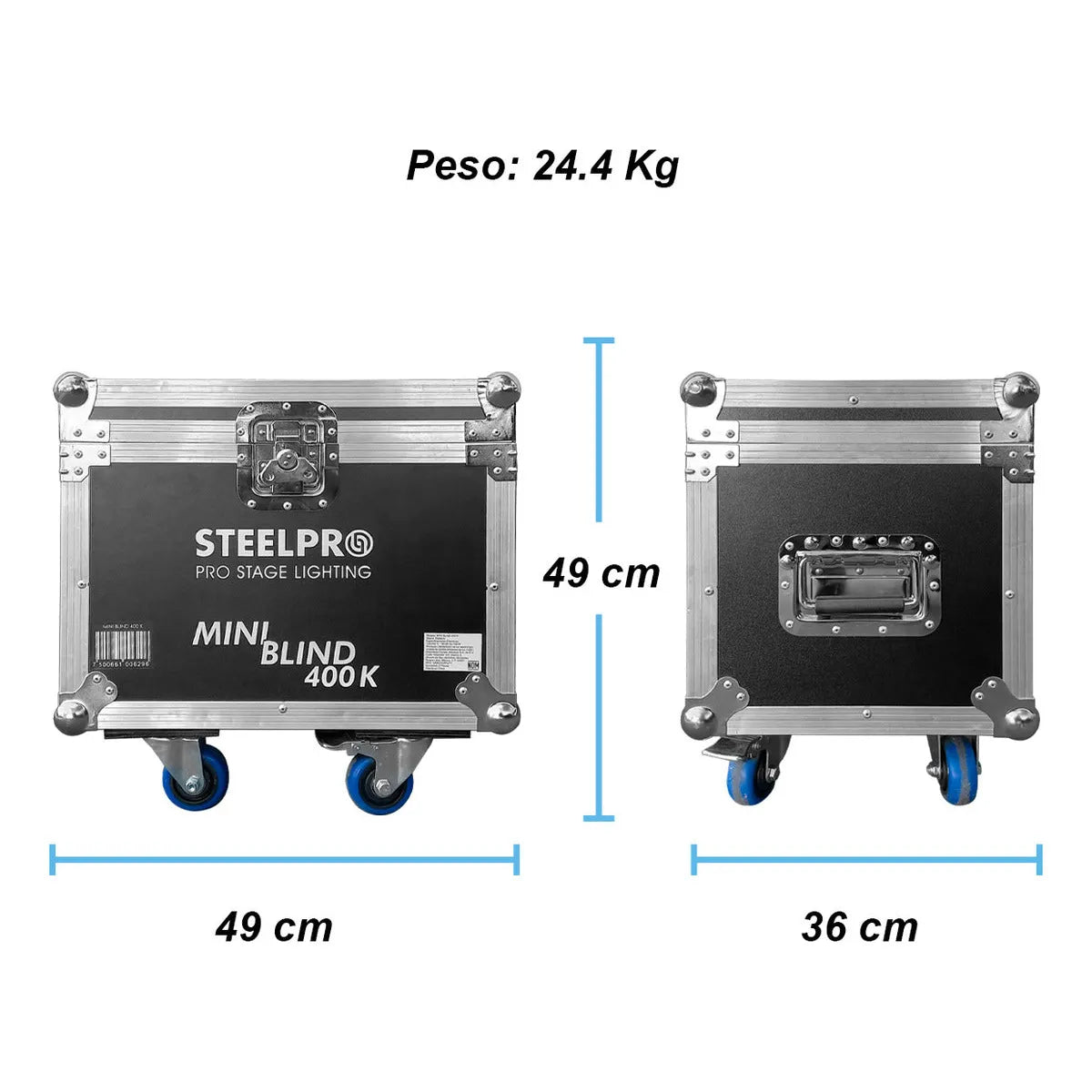 Mini Blinder Con Case 4 Leds De 100w Rgb By Steelpro