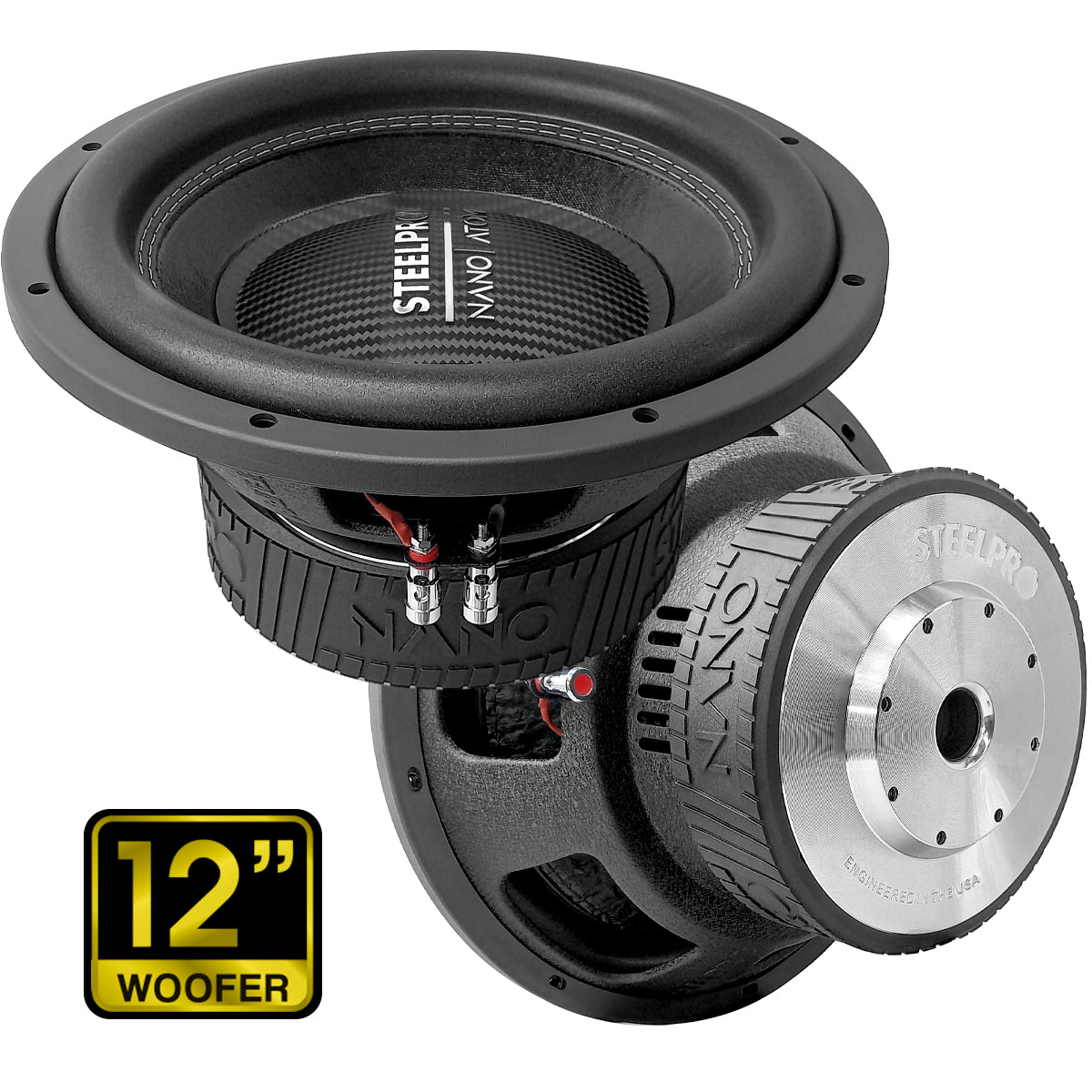 Subwoofer 12 PuLG 3500w Dustcap Fibra Carbono By Steelpro