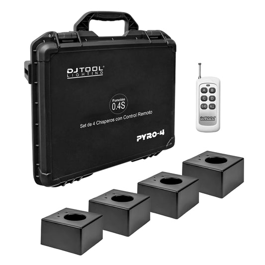Sistema De Pirotecnia Inalámbrico 4 Chisperos Steelpro PYRO 4