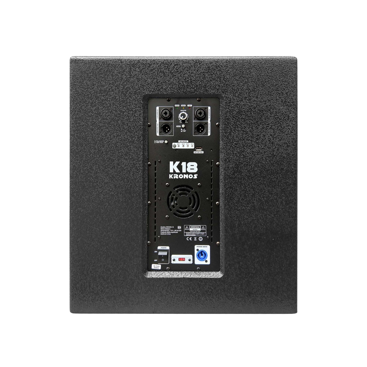 Subwoofer Profesional Dsp 750w Clase D Kronos 18 Steelpro Color Negro
