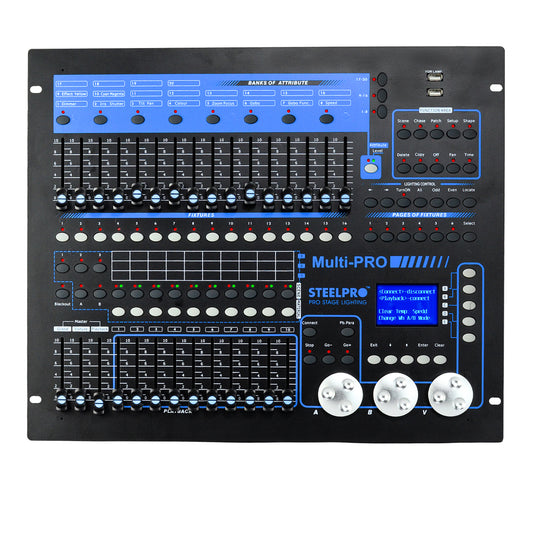 Consola Dmx Profesional 1024 Mini Pearl Multipro By Steelpro Color Negro