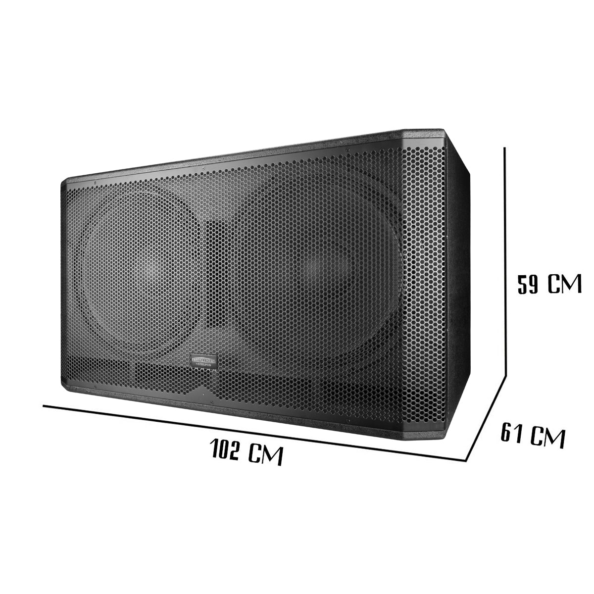 Subwoofer Amplificado Doble 18 Dsp 800w Prometheus Steelpro Color Negro