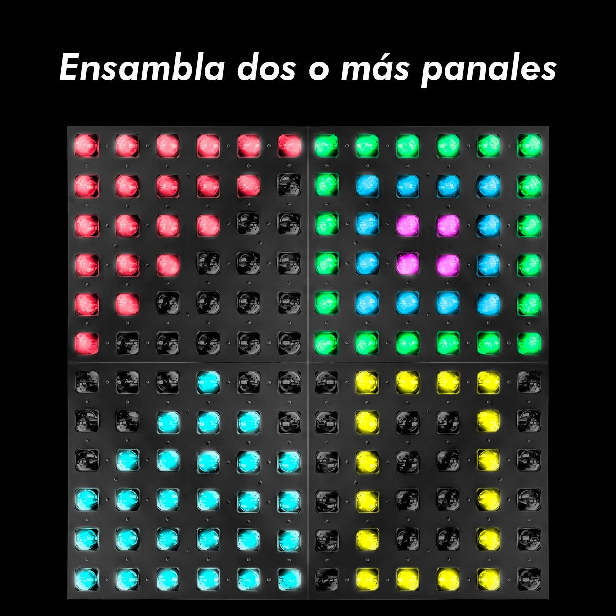 Panel Led Profesional Con Case 36x15w Rgbw 4 En 1 - Steelpro