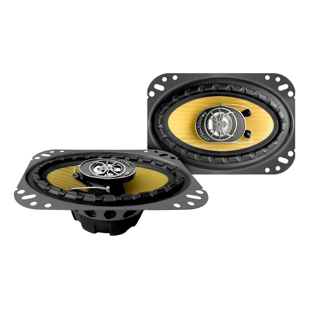 Paquete 4 Bocinas 4x6 Carbono Pro Kevlar 2 Vías Soundstream