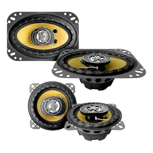 Paquete 4 Bocinas 4x6 Y 4 PuLG Spark Matiz Beat Soundstream