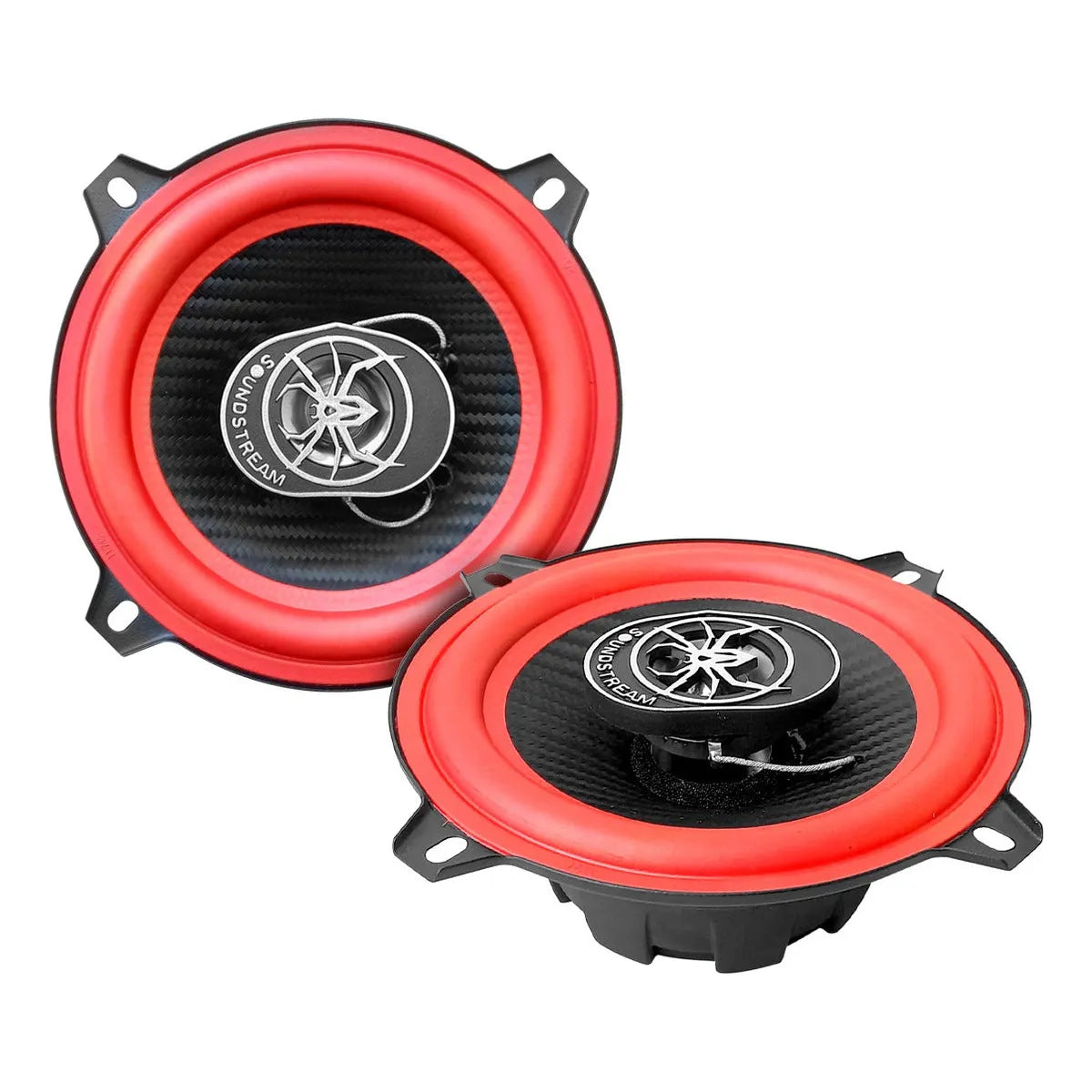 Paquete 4 Bocinas 5.25 PuLG Fibra Carbono 2vías Soundstream