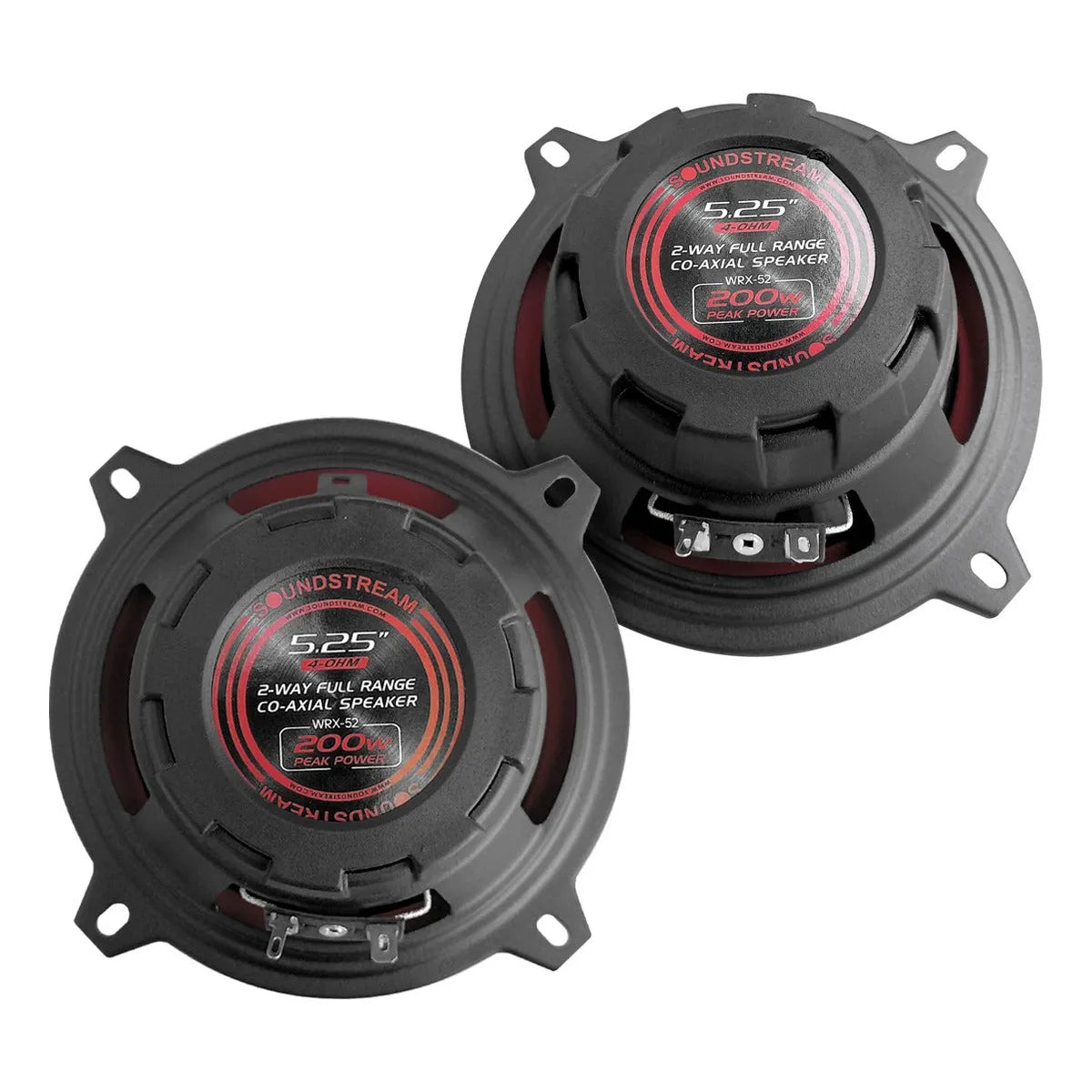Paquete 4 Bocinas 5.25 PuLG Fibra Carbono 2vías Soundstream