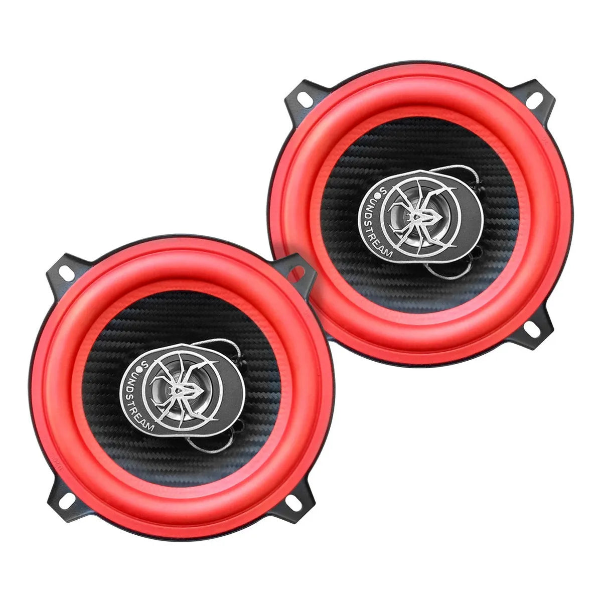 Paquete 4 Bocinas 5.25 PuLG Fibra Carbono 2vías Soundstream