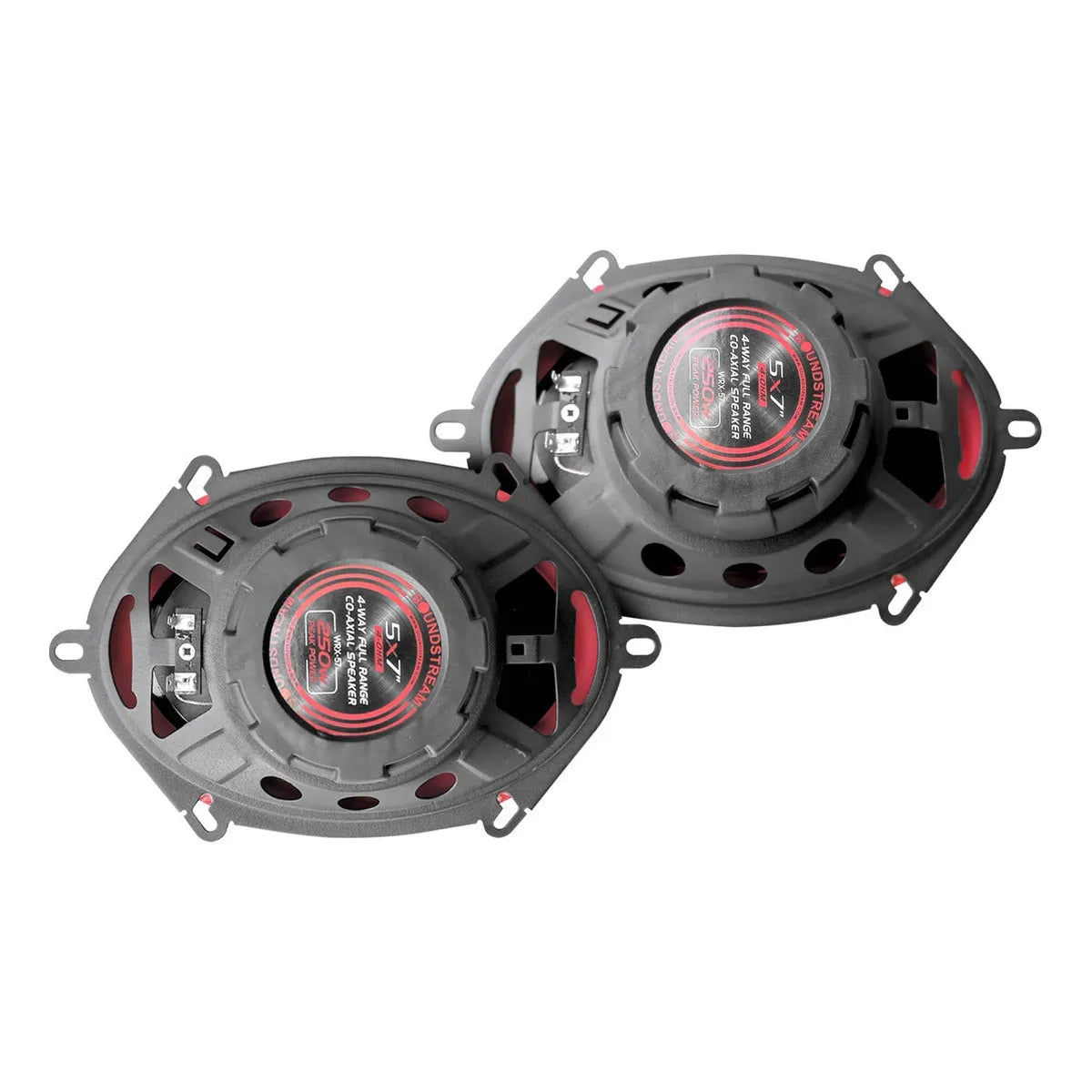Paquete 4 Bocinas 5x7 PuLG Fibra Carbono 4vías Soundstream