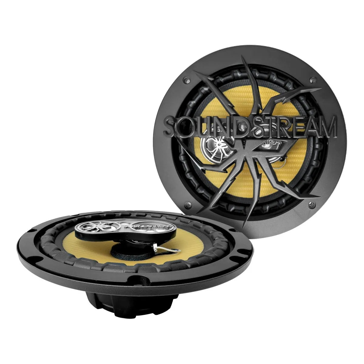 Paquete 4 Bocinas 6.5 Carbono Pro Kevlar 4 Vías Soundstream