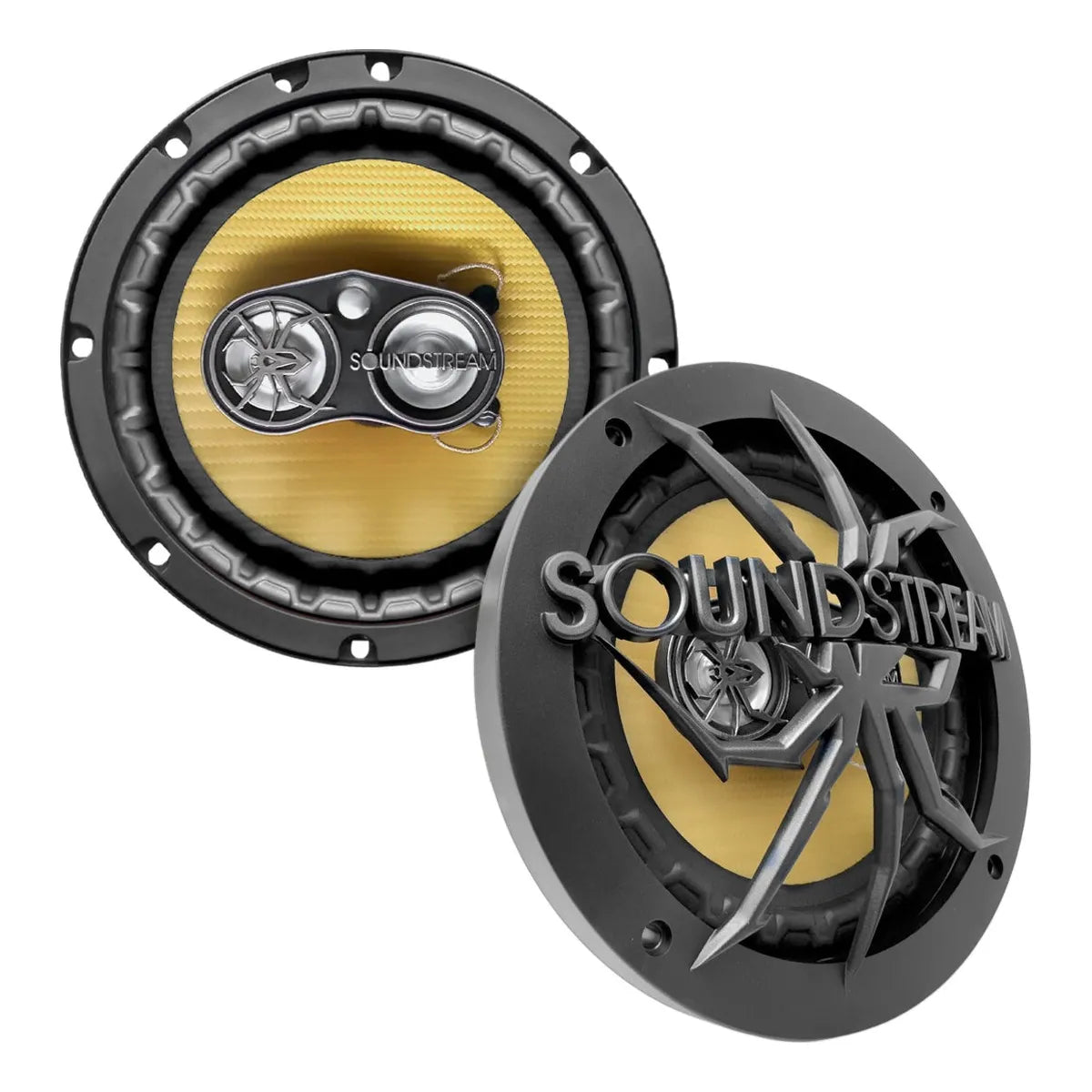 Paquete 4 Bocinas 6.5 Carbono Pro Kevlar 4 Vías Soundstream
