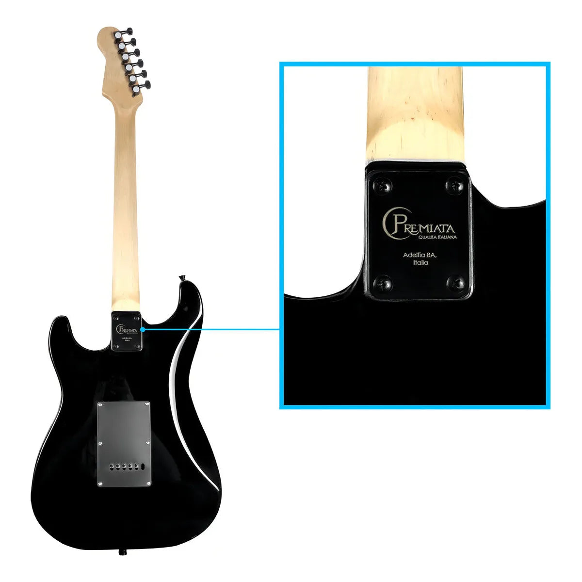 Paquete Guitarra Eléctrica Concerto Series By Premiata 009 Material Del Diapasón Álamo Laminado Orientación De La Mano Diestro