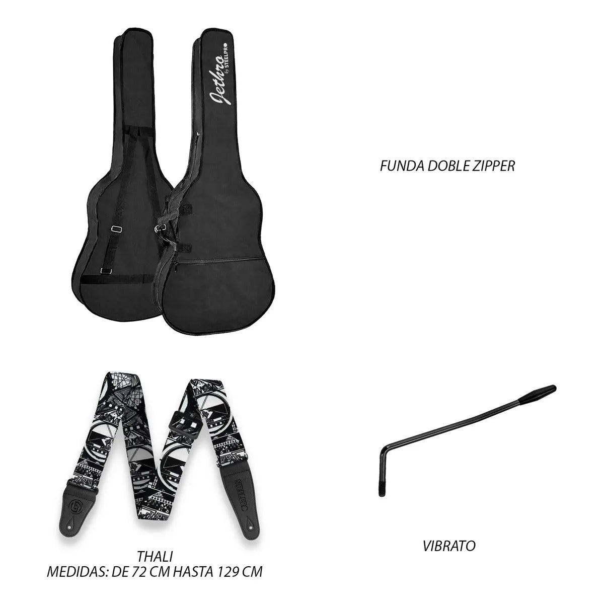 Paquete Guitarra Electrica Jethro Series By Steelpro 024-sk Año 2023 Orientación De La Mano Diestro