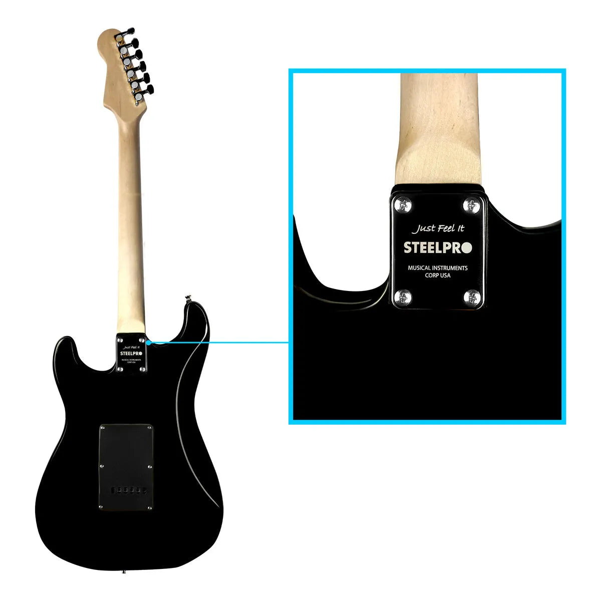 Paquete Guitarra Electrica Jethro Series By Steelpro 024-sk Año 2023 Orientación De La Mano Diestro