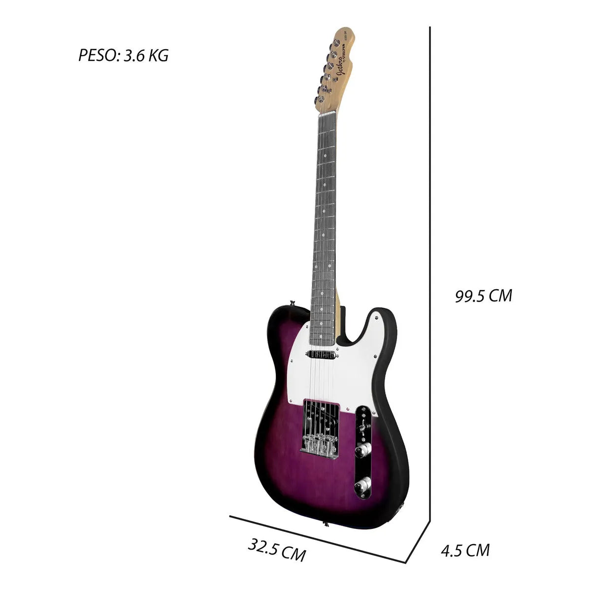 Paquete Guitarra Electrica Jethro Series By Steelpro 030sk Material Del Diapasón Maple Orientación De La Mano Diestro