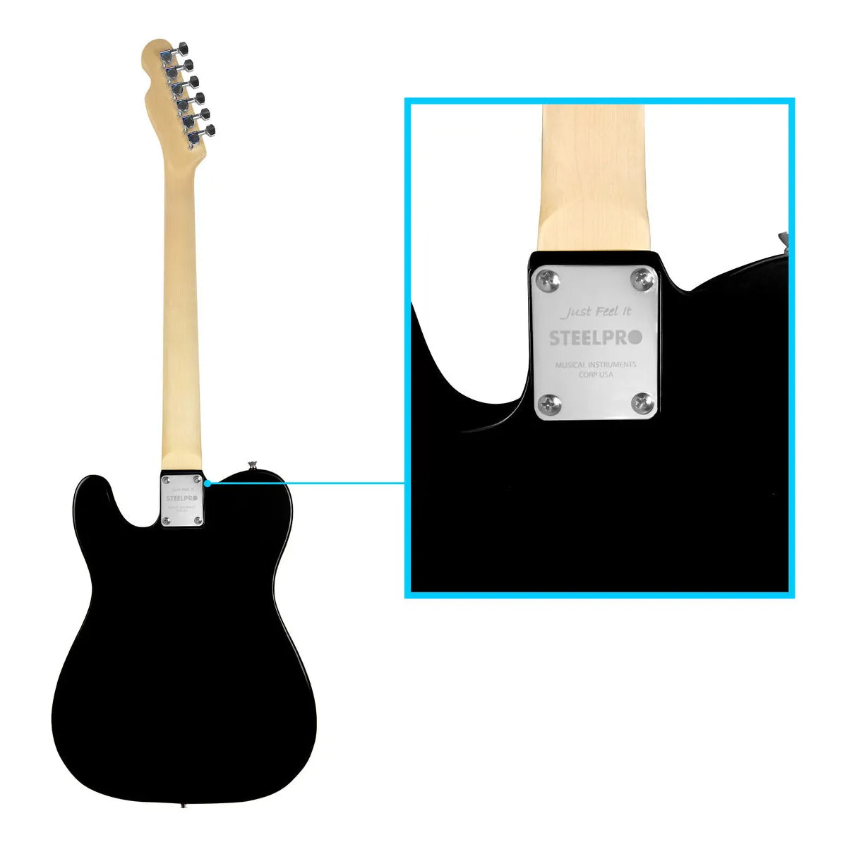 Paquete Guitarra Electrica Jethro Series By Steelpro 030sk Material Del Diapasón Maple Orientación De La Mano Diestro