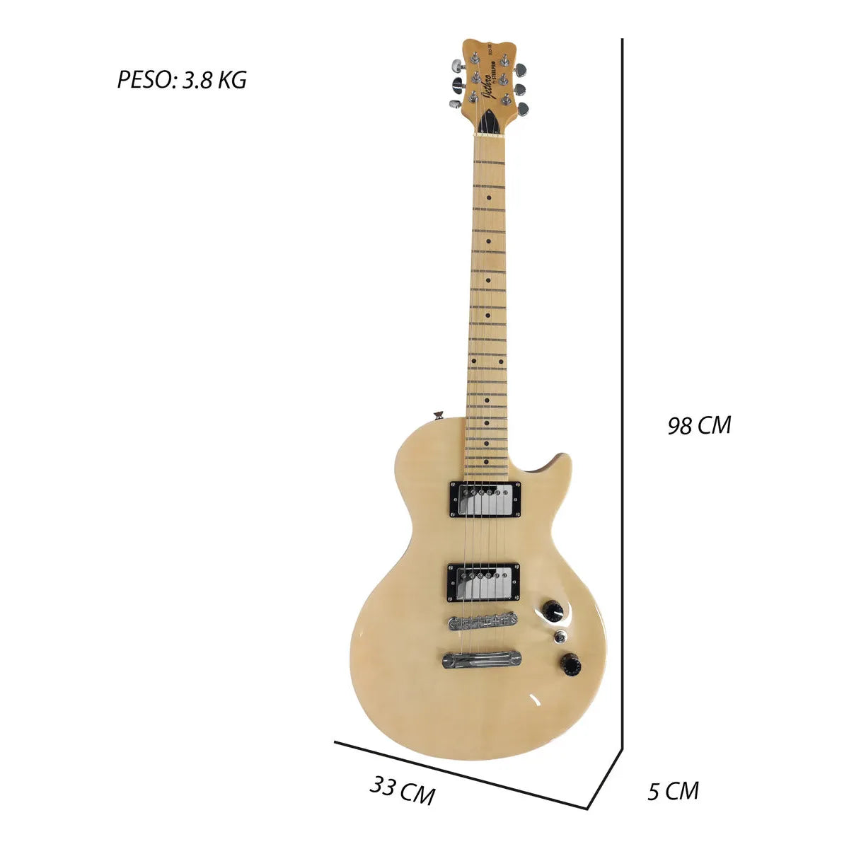 Paquete Guitarra Electrica Jethro Series By Steelpro 035sk Color Natural Flamed Material Del Diapasón Maple Orientación De La Mano Diestro