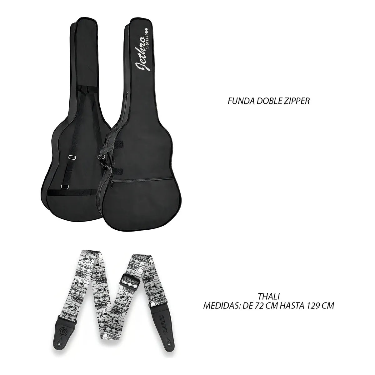 Paquete Guitarra Electrica Jethro Series By Steelpro 057-sk Color Naranja Claro Material Del Diapasón Álamo Laminado Con Bloques Orientación De La Mano Diestro