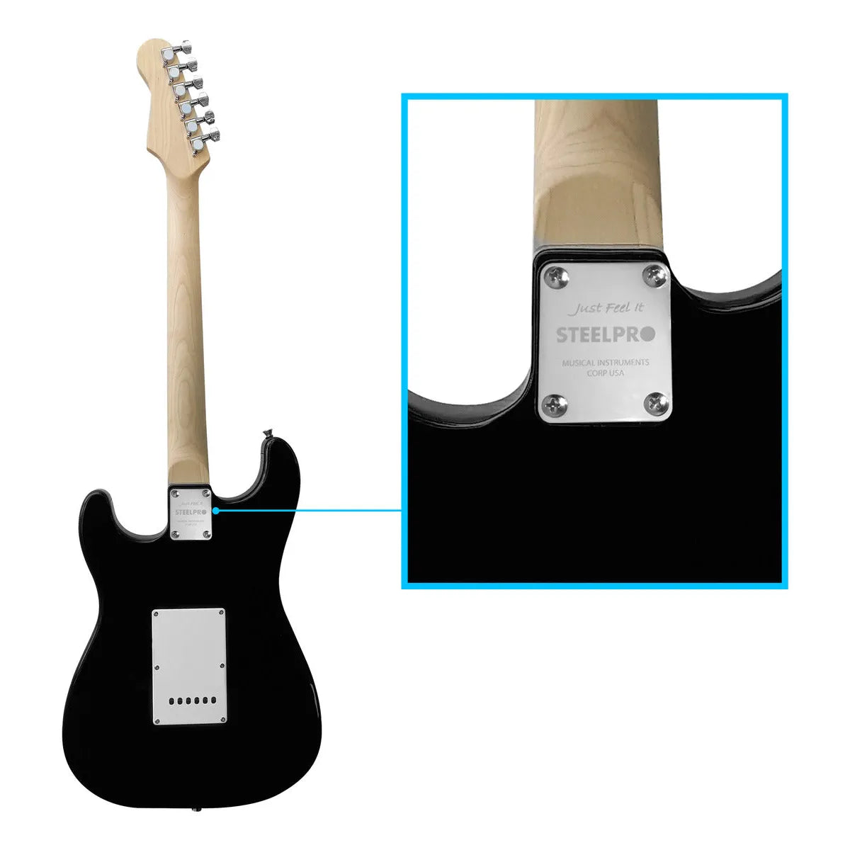 Paquete Guitarra Electrica Jethro Series By Steelpro 064-sk Color Sherwood Green Material Del Diapasón Maple Natural Orientación De La Mano Diestro