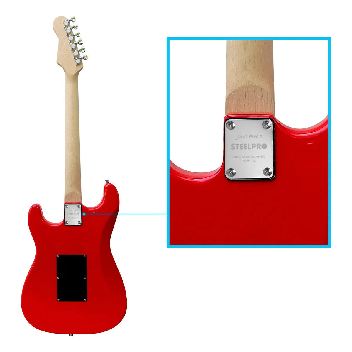 Paquete Guitarra Electrica Jethro Series By Steelpro 075-sk